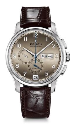 Review Replica Zenith Watch Zenith El Primero Winsor Annual Calendar Smoked 03.2072.4054/18.C711 - Click Image to Close